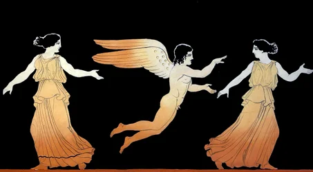 Eros che insegue due donne c.1796