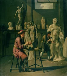 Interno di uno studio di scultore