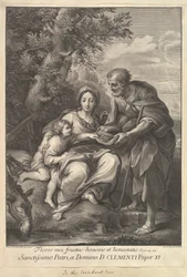 La Vergine e Giuseppe con il giovane Gesù