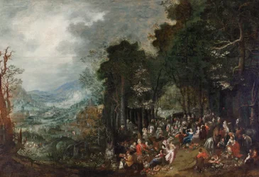Paesaggio con festa