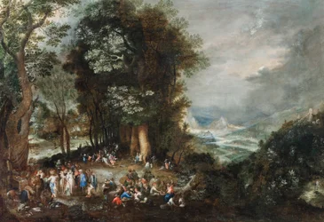 Accampamento di mercenari al margine del bosco