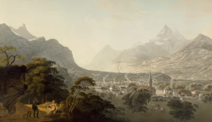 Il villaggio di Bex, la Dent de Morcles e le Dents du Midi