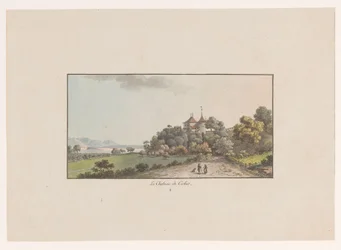 Vista sul Castello di Cerlier a Erlach
Le Chateau de Cerlier (titolo sull