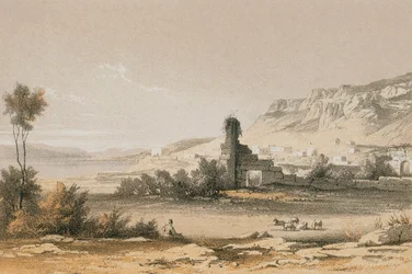 Magdala (Majdal Shams). Incisione di Bernatz et alii - Steinkopk J.F. Editore