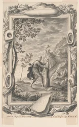 Studio per Giacobbe versa olio sulla pietra a Bethel, Tavola 87, Physica Sacra