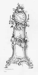 Progetto per un orologio a pendolo, c.1750