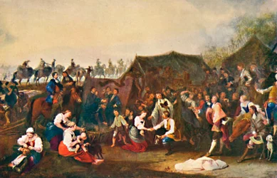 Un matrimonio in campo, c1850