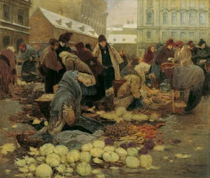 Mercato croato sulla Haide a Vienna