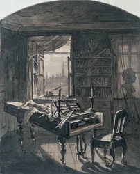 La stanza di Beethoven al momento della sua morte, 1827