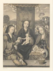 Maria con bambino e due sante