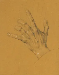 Studio di mano per "Ossian e Malvina"