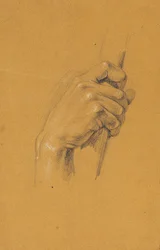 Studio della mano per "Ossian e Malvina"