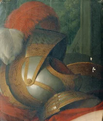 Elmo e scudo rotondo