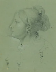 Testa di una ragazza (Studio per "Il ritorno del soldato di leva", 1817)