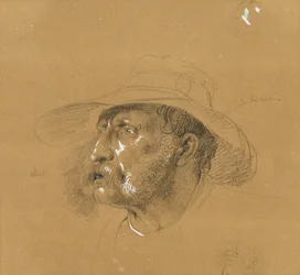 Studio di testa per "Scena della lotta per la libertà tirolese"