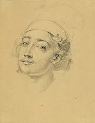 Studio di ritratto per "Sortita di Nikolaus Zrinyi dalla fortezza di Szigeth"