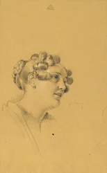 Studio di figura femminile per "Uscita della coppia imperiale dopo una grave malattia dell