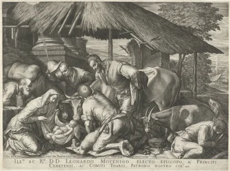 Adorazione dei pastori con pastorelli addormentati