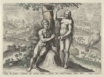 Eva tenta Adamo (Zondeval van de mens)