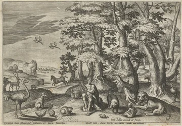Orfeo che suona per gli animali