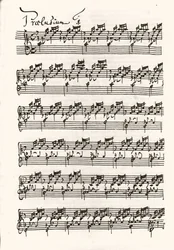 Pagina di uno spartito per Johann Sebastian Bach