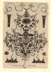 Disegno di pendente con la Tentazione, Piatto 1, da una serie di otto disegni di pendenti con le virtù cardinali