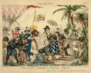 La mongolfiera di Green negli Antipodi, c.1840