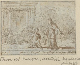 Coro di pastori e sacerdoti: Montano, Mirtillo