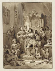 Il conte Guglielmo V impazzisce e uccide Gerrit van Wateringen, 1357
