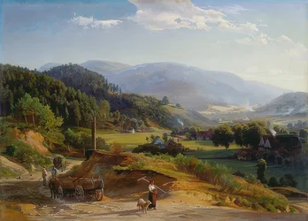 Paesaggio con fabbro