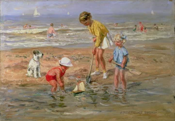 Bambini che Giocano al Mare
