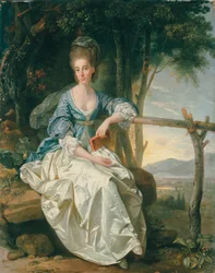 Ritratto di Miss Matilda Clevland in un paesaggio toscano