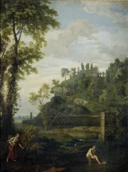 Paesaggio arcadico con Salmacis e Ermafrodito