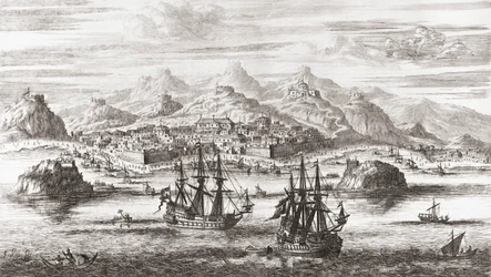 Navi olandesi davanti a Mascate, Oman nel XVII secolo