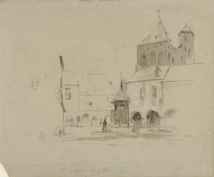 Studio della piazza presso S. Maria im Kapitol a Colonia
