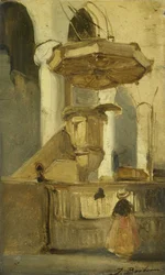 Il pulpito della chiesa di Hoorn