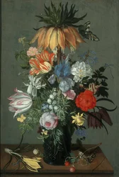 Natura morta di fiori con corona imperiale