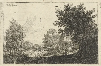 Paesaggio con carro contadino