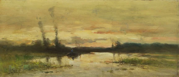 Paesaggio sul canale vicino a Hilversum