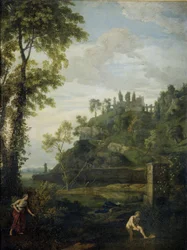 Paesaggio arcadico con Salmacis ed Ermafrodito