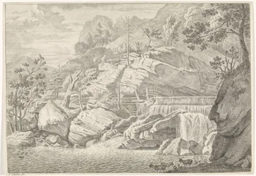 Veduta della grande cascata di Chartreuse
Paesaggi nelle montagne della Certosa (titolo della serie)