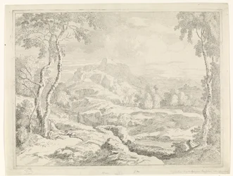 Paesaggio con pastori (serie: Paesaggi secondo Gaspar Poussin)