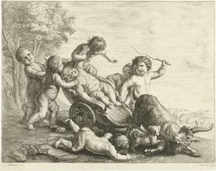 Putti con carro di capre