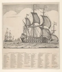 Descrizione della nave attrezzata con il suo cordame corrente