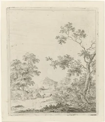 Paesaggio con pescatore