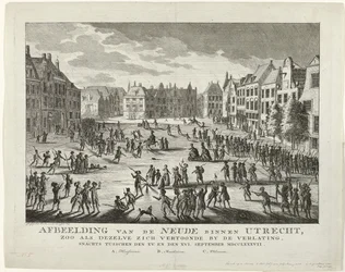 I patrioti lasciano la Neude a Utrecht, 1787