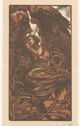 Donna alata con teschi