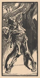 La Morte come arlecchino, che gioca a bilboquet