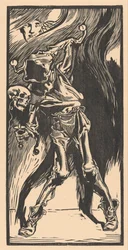 La Morte come arlecchino, giocando a bilboquet