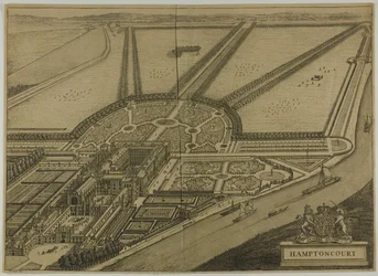 Hampton Court, tavola sei da Britannia Illustrata